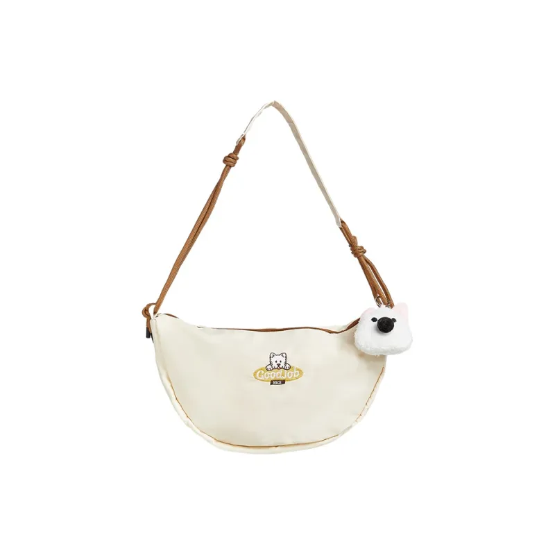 The Green Party Polyester Crossbody Bag Unisex Khaki/Light Cyan-0