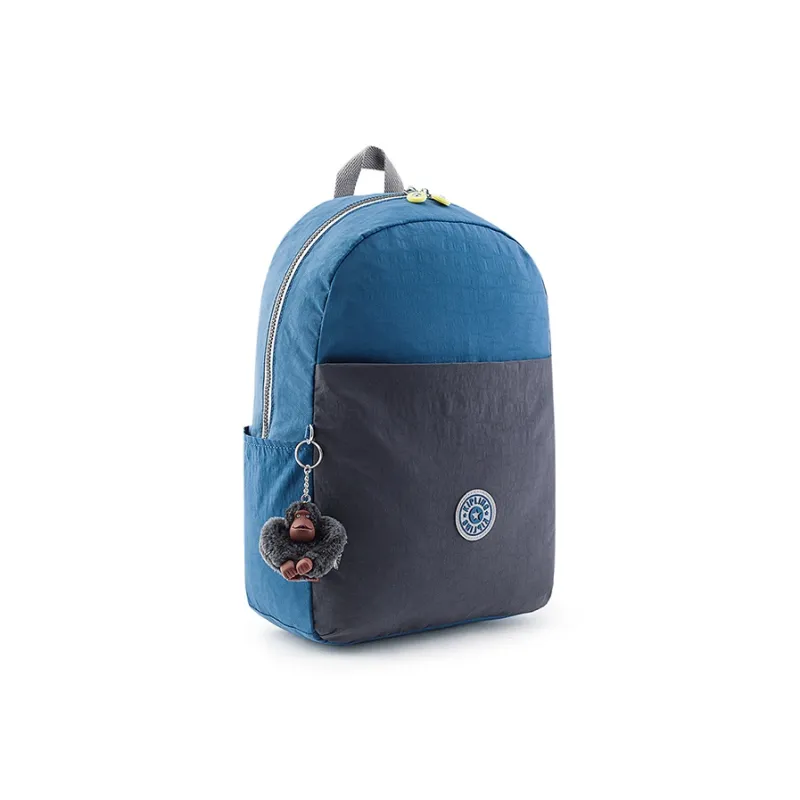 Kipling Polyamide Backpack Large Size Unisex Mystic Blue Patchwork-1
