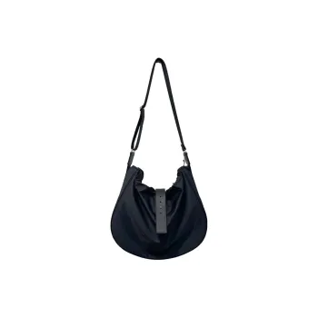 ALNI BITTON Nylon Messenger Bag, Crossbody Bag, Shoulder Bag Large Size Men's Black