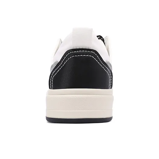 PONY Anti Slip Wear Resistant Low Top Skateboard Shoes Unisex White Gray-4