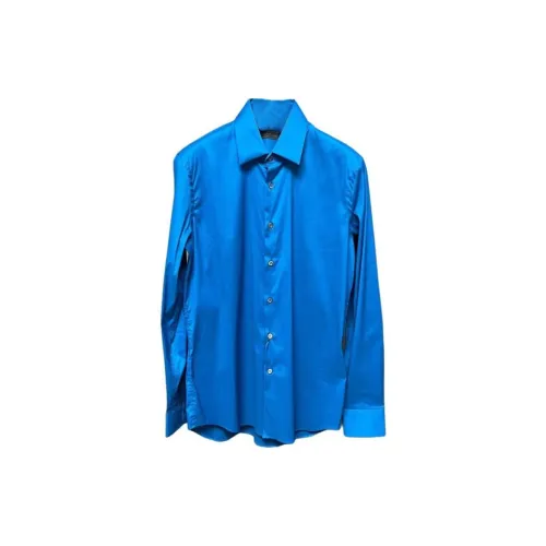 PRADA Shirts Men Sapphire Blue