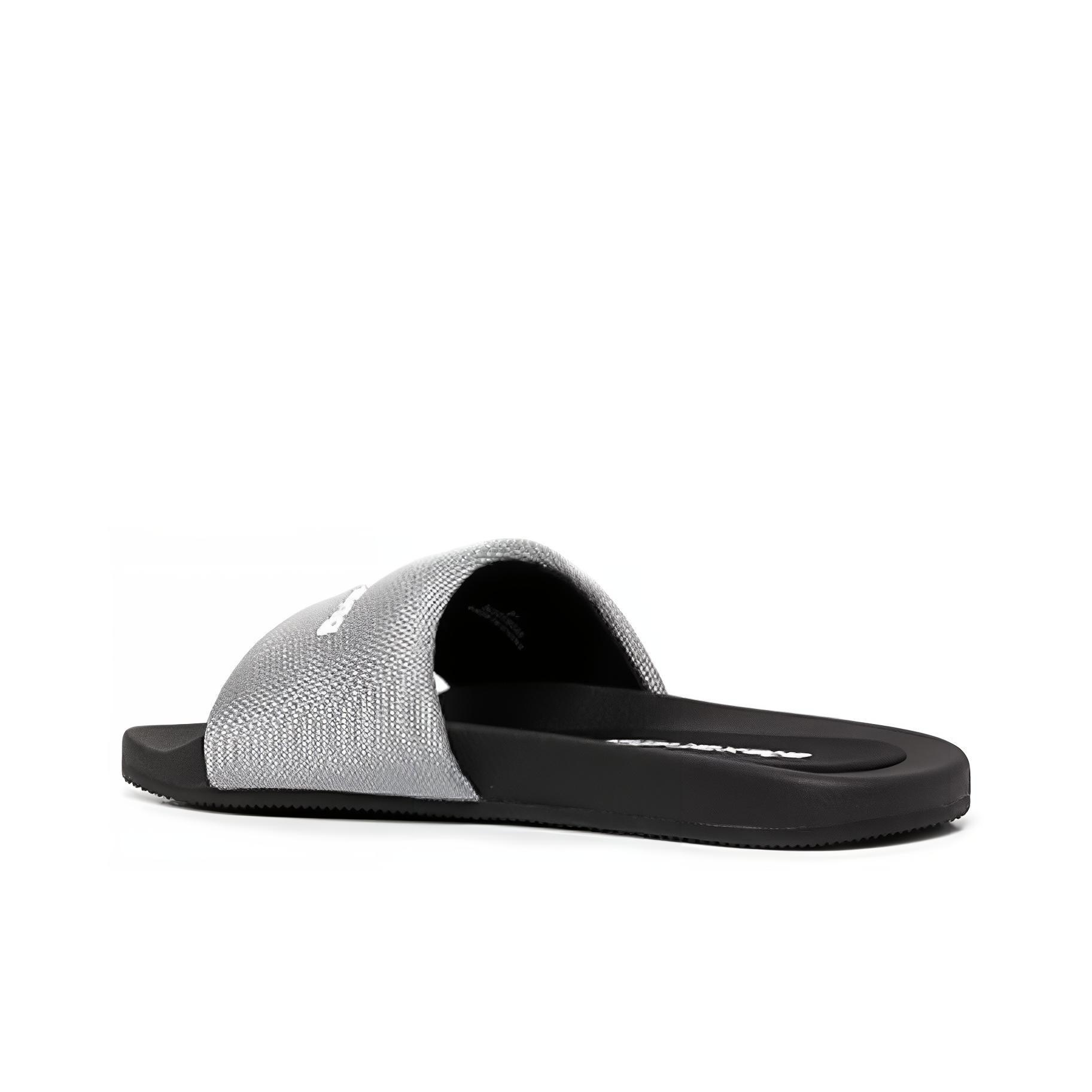 Alexander Wang Slide Slippers Women's Silver/Black - POIZON
