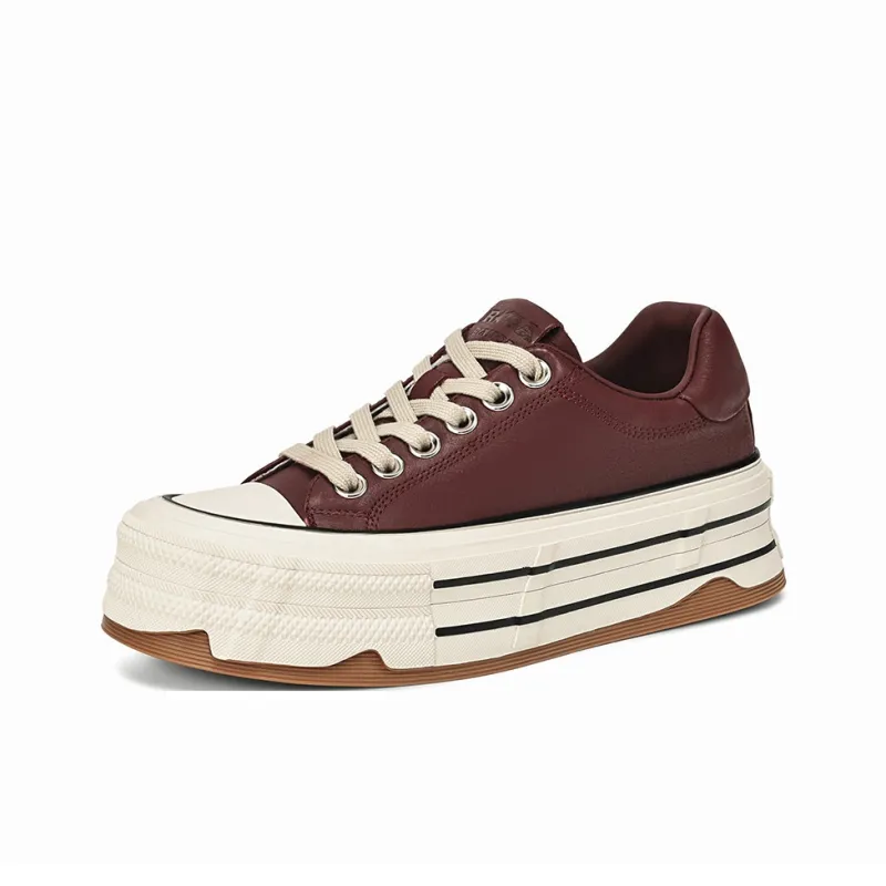 Rosa Bianca Low-Top Skateboard Shoes Women's Ancora Red-18