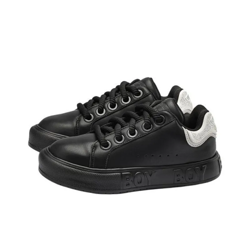 Boy London Wear Resistant Low Top Skateboard Shoes Unisex Black-2