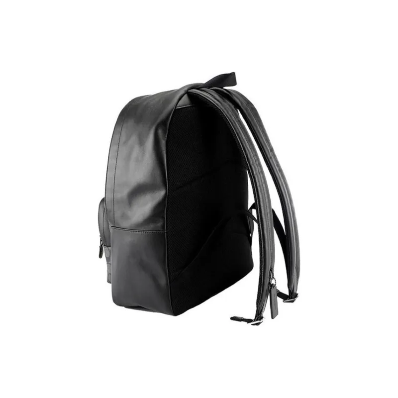 COACH Houston Canvas With Leather Backpack Regular Men's Black & Blue-2