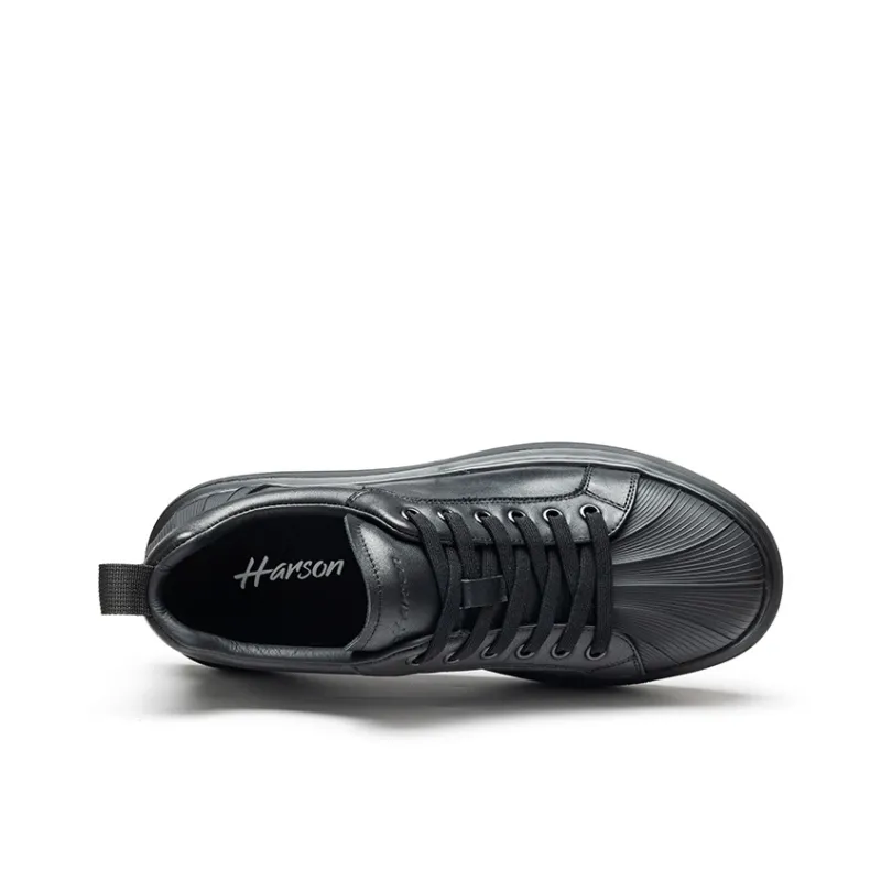 HARSON Low Top Skateboard Shoes Men's Black-2