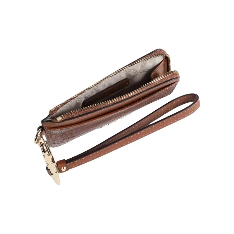 MICHAEL KORS Leather Card Holder Women's Chestnut Brown-4