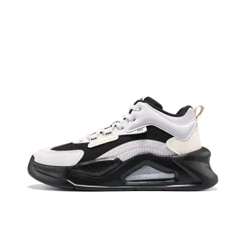 361° Jincheng Anti Slip Wear Resistant Mid Top Skateboard Shoes Women's Black Gray