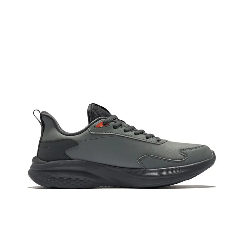 Erke Cushioned Slip Resistant Low Top Casual Running Shoes Men's Steel Gray Carbon Gray-1