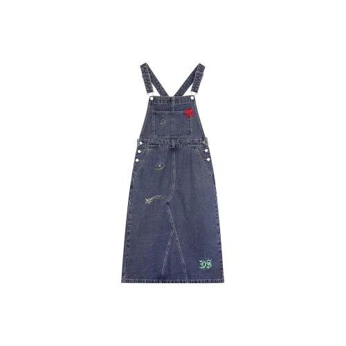 ELF SACK Slip Dresses Women's Denim Blue Purple