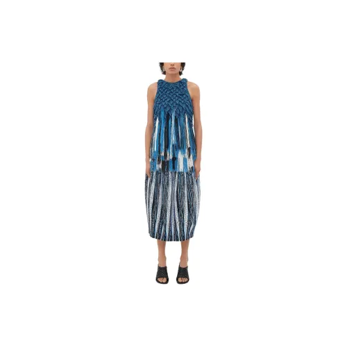 Bottega Veneta Tank Tops Women's Blue Black