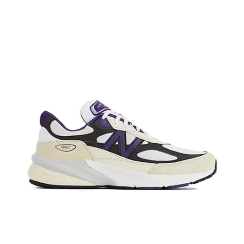 New Balance 990v6 MiUSA Teddy Santis White Black Plum-1