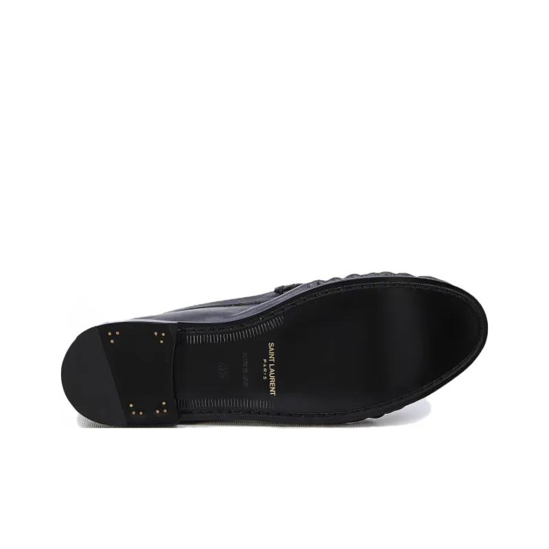 SAINT LAURENT Le Loafer Leather Loafers-4
