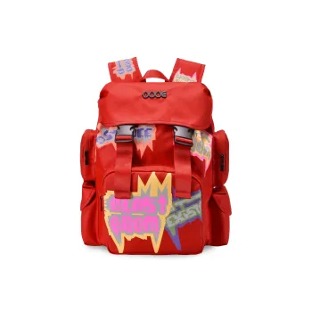 COEXISTENCE Polyester Basketball Backpack Unisex Red