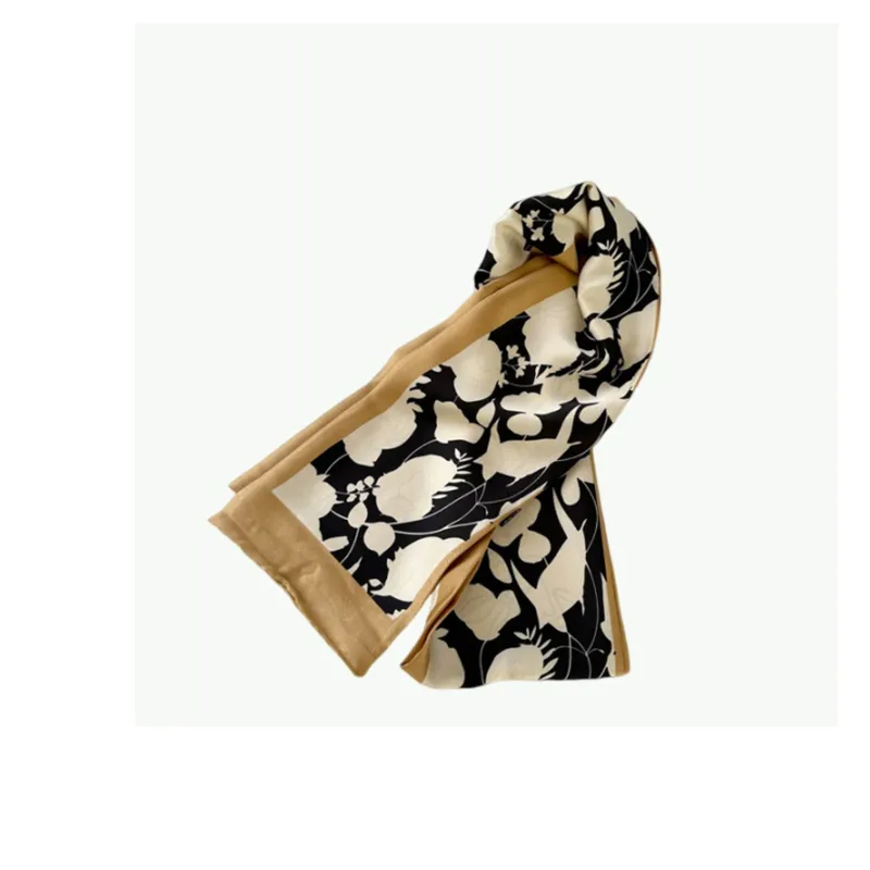 Top Melon Polyester Silk Scarves Women's-4