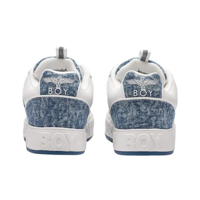Boy London Wear Resistant Low Top Skateboard Shoes Unisex Blue-4