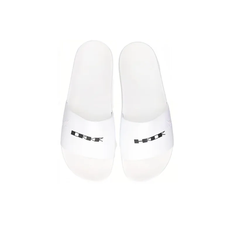 Rick Owens DRKSHDW Abrasion Resistant Slide Slippers Men's White-3