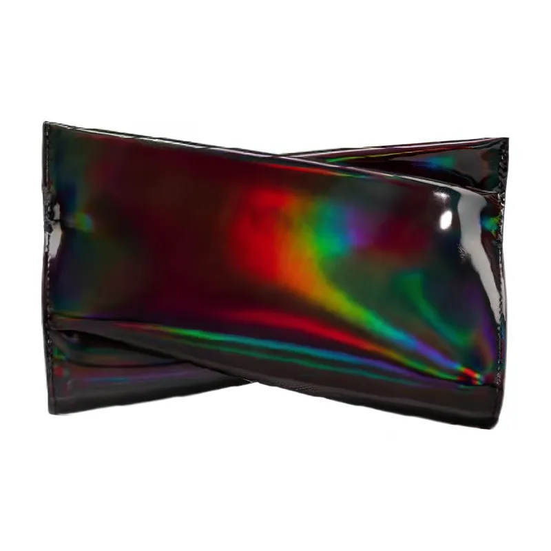 CL LUBOTING Patent Leather Calfskin Clutch Women's Black-2
