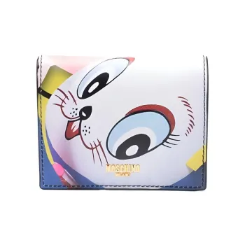 MOSCHINO Calfskin Coin Purses Wallets Women's Multicolor