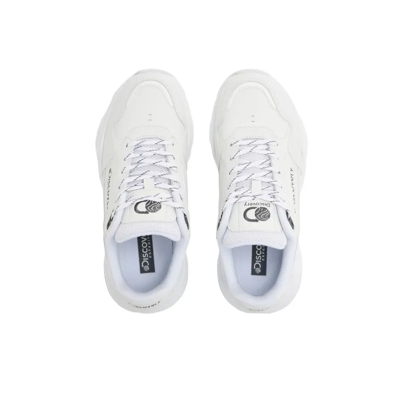 Discovery Expedition Wear Resistant Low Top Chunky Sneakers Unisex White-2