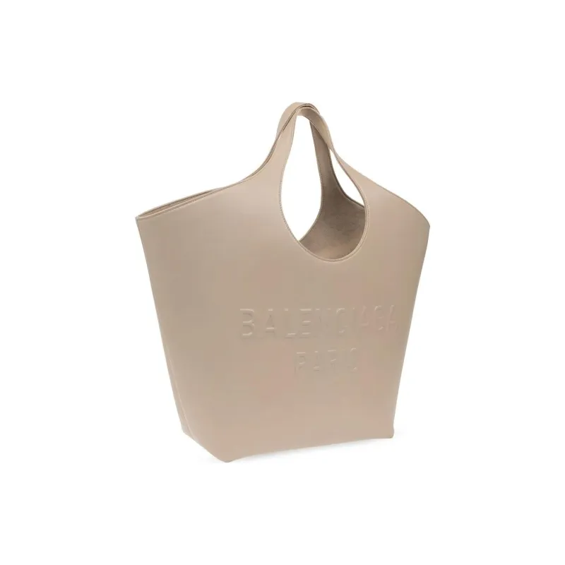 Balenciaga Soft Calfskin Tote Bag, Shopping Bag, Handbag Medium Size Women's White-3