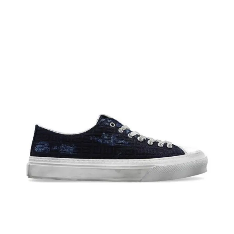 Givenchy Low Top Skateboard Shoes Men's Blue-1
