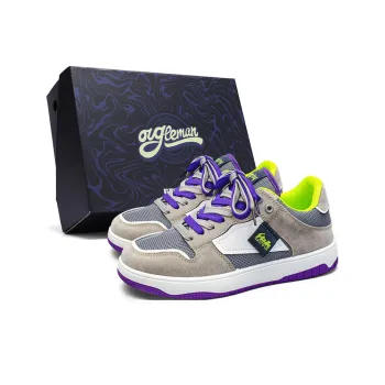 OUGLEMEN Gift Box Set Wear-Resistant Slip-Resistant Low-Top Skateboard Shoes Men's