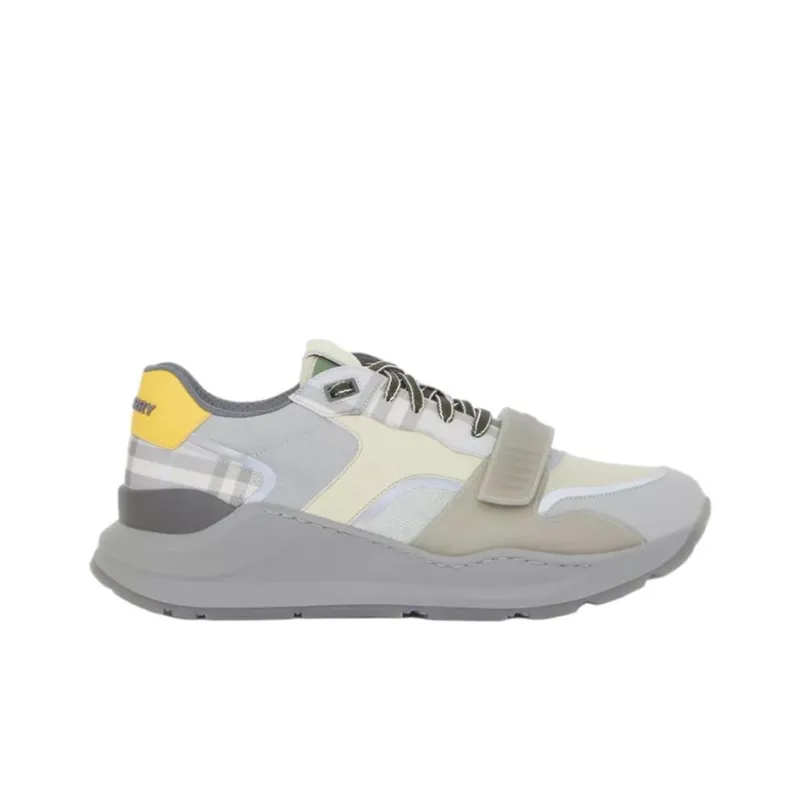 Burberry Vintage Cushioning, Slip Resistant, And Abrasion Resistant Low Top Casual Shoes Men's Gray-1