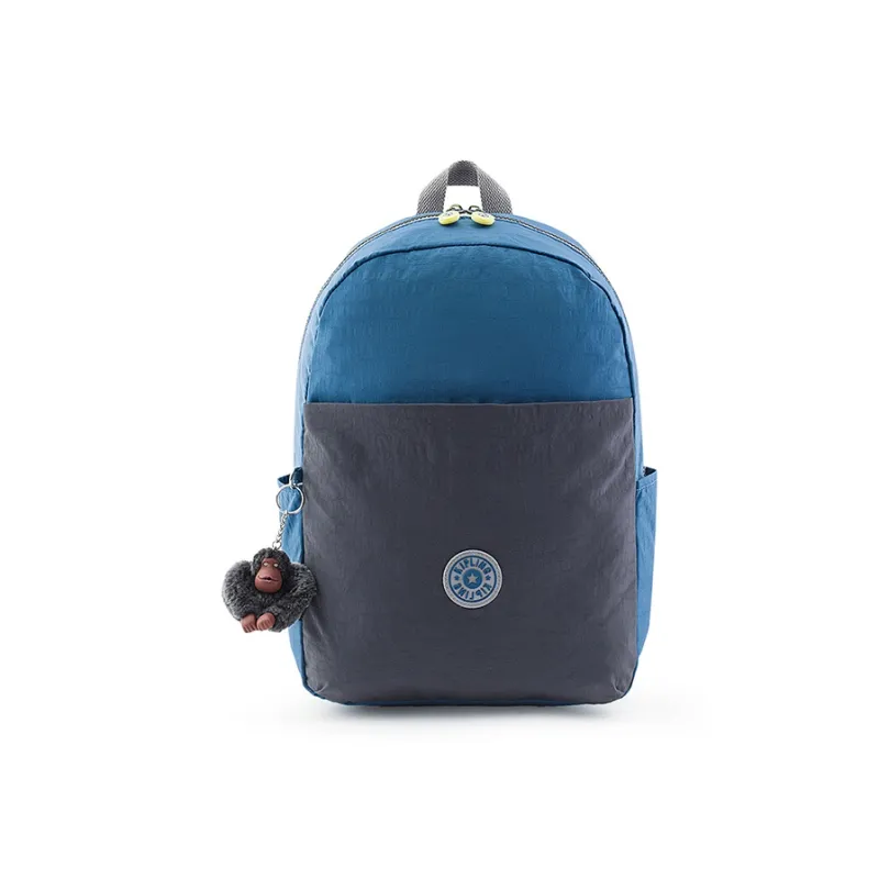 Kipling Polyamide Backpack Large Size Unisex Mystic Blue Patchwork-0