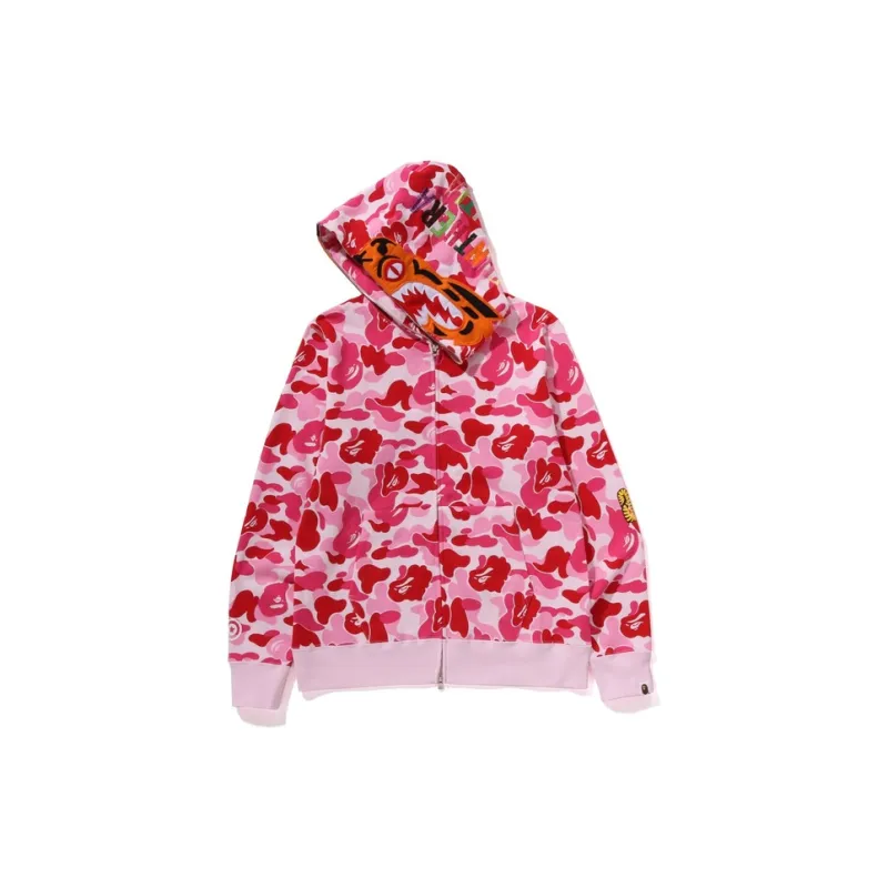 A BATHING APE Abc Camo Shark Ponr Full Zip Hoodie-7