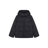 [Obsidian Black 90% Gray Duck Down Lightweight Hooded Jacket]