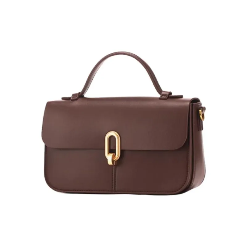 RED DRAGONFLY PU One Shoulder Crossbody Small Square Bag Handbag Medium Size Women's Ecru/Camel/Coffee-10