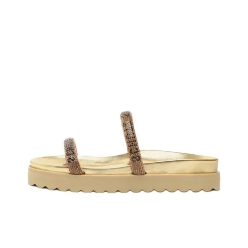 Schutz Slide Slippers 4.3cm Women's Gold