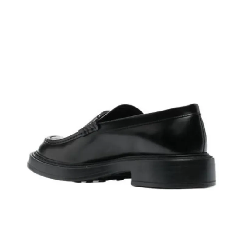 TOD'S Logo Plaque Slip On Loafers-4