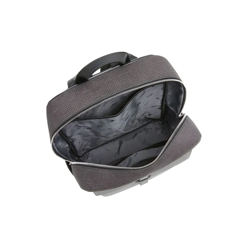 BVP Genuine Leather Backpack Regular Men's Black/Blue-6