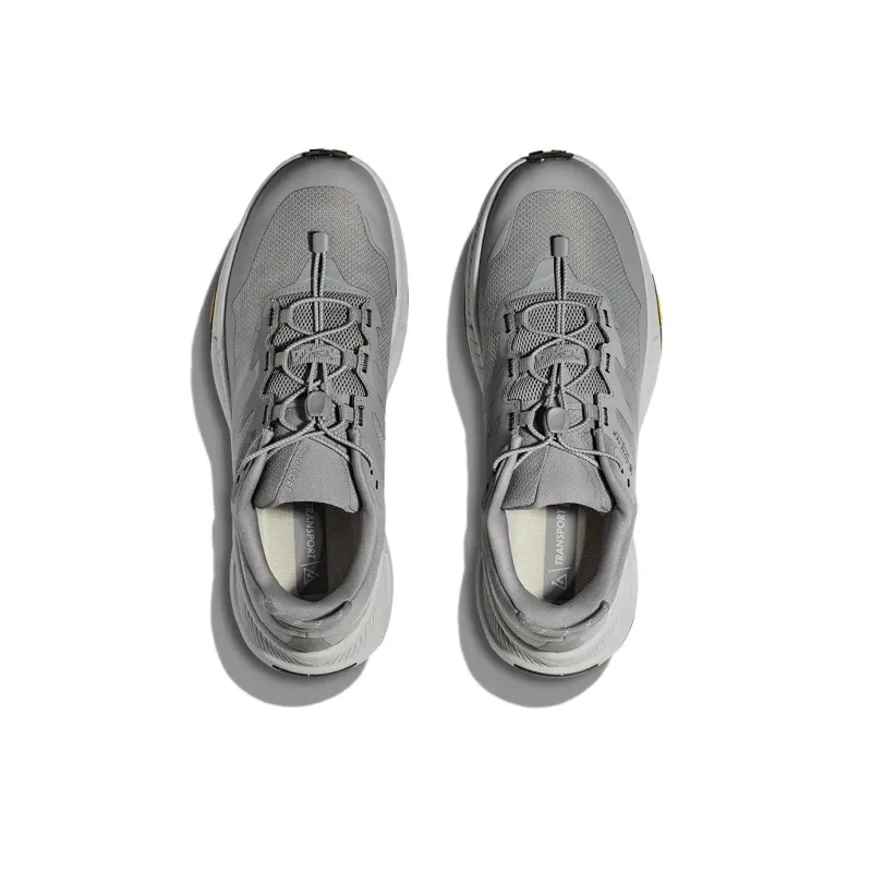 HOKA ONE ONE Transport Abrasion-Resistant Low-Top Running Shoes Men's Gray-4