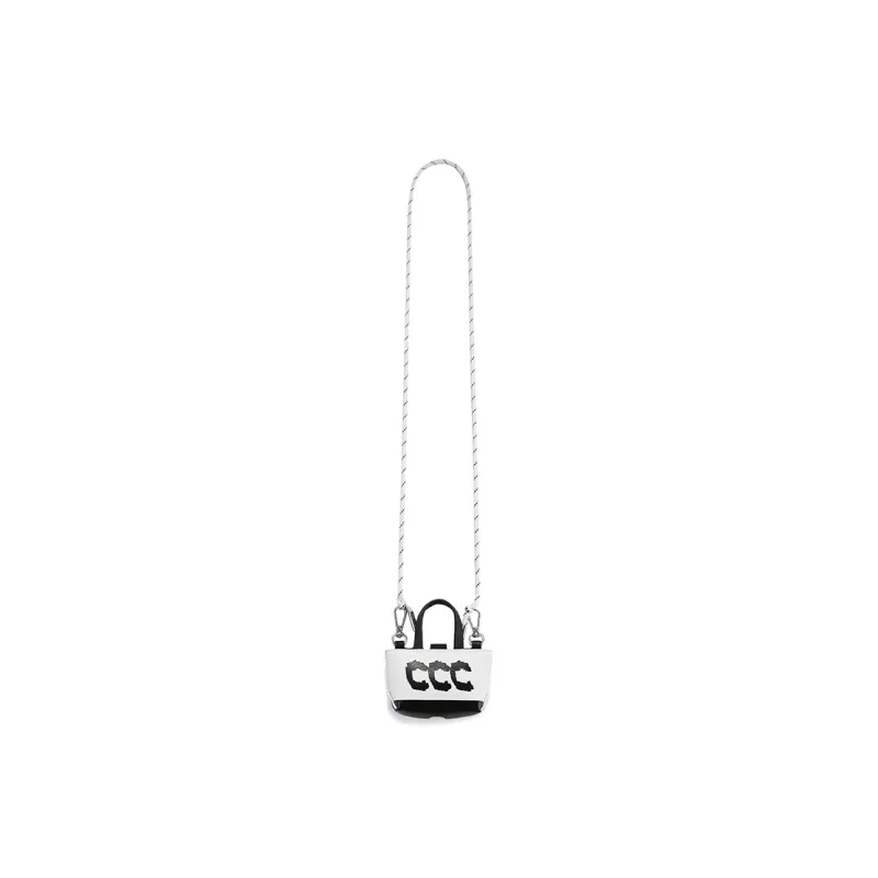 Crying Center PU Earphone Case Mini Unisex Black/White-4