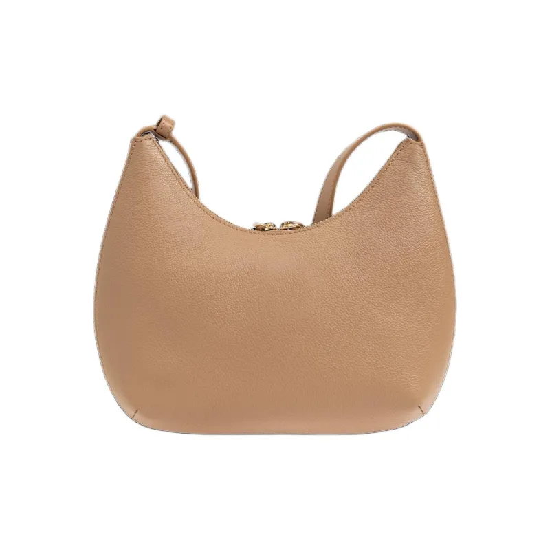 Furla Leather Crossbody Bag, Shoulder Bag Trumpets Women's Beige-2