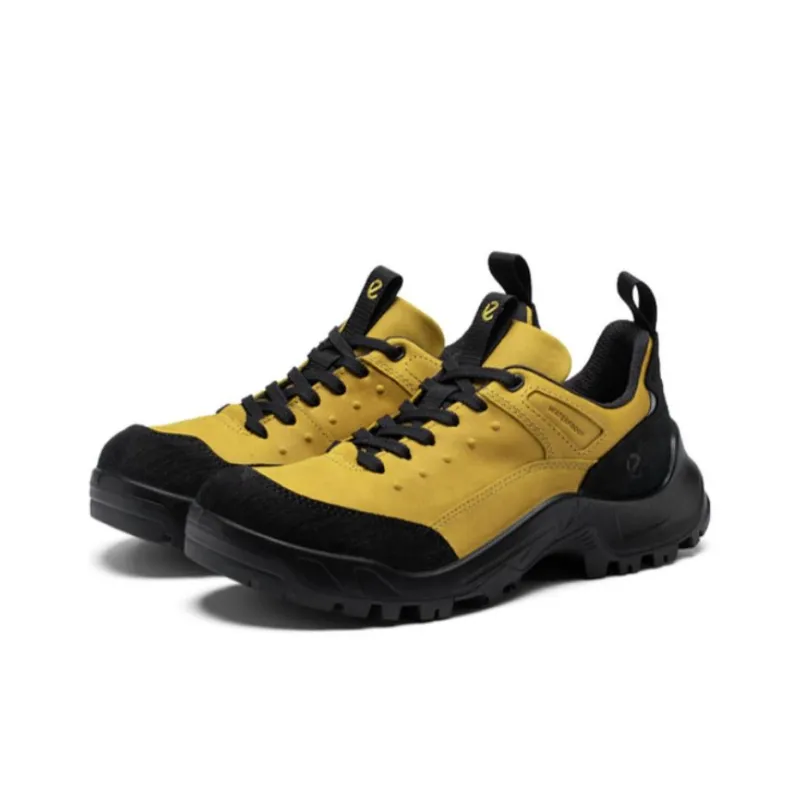 Ecco Off-road Series Cushioning Wear-Resistant Low-Top Hiking Shoes Men's Yellow-3