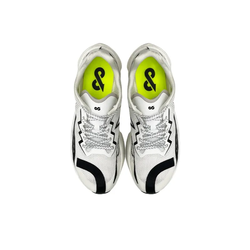 LOOP BURN Running Shoes Unisex Bright Light White Fashionable Versatile Comfortable-3