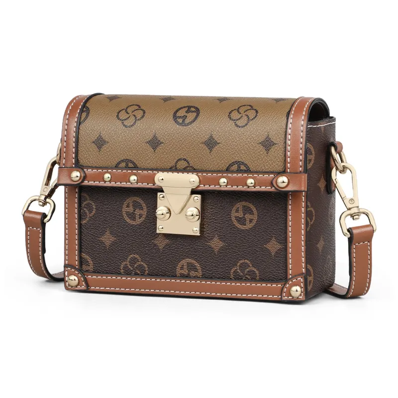 COMELY Synthetic Leather Crossbody Bag, Shoulder Bag Women's Coffee-1