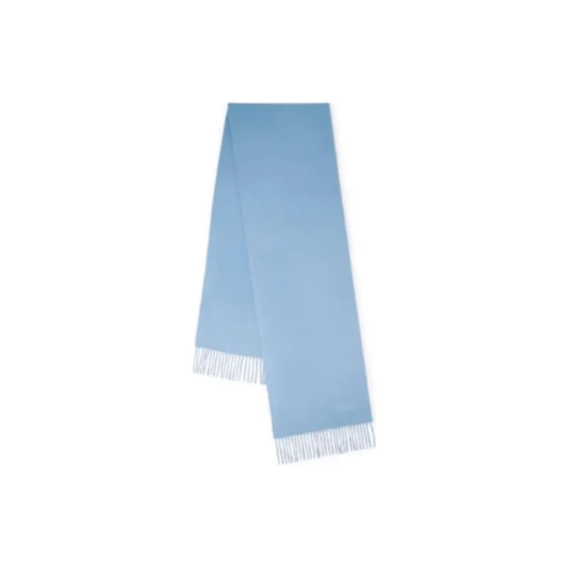 Mulberry Cashmere Knit Scarves Unisex Poplin Blue-1