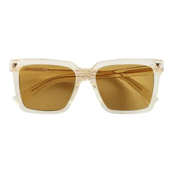 Bottega Veneta Metal Square Sunglasses Unisex Transparent