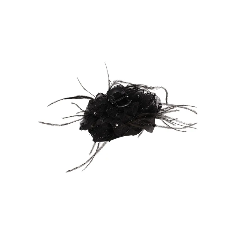 AJIDOU Feather+Glass Tube Hair Tie Women's-1