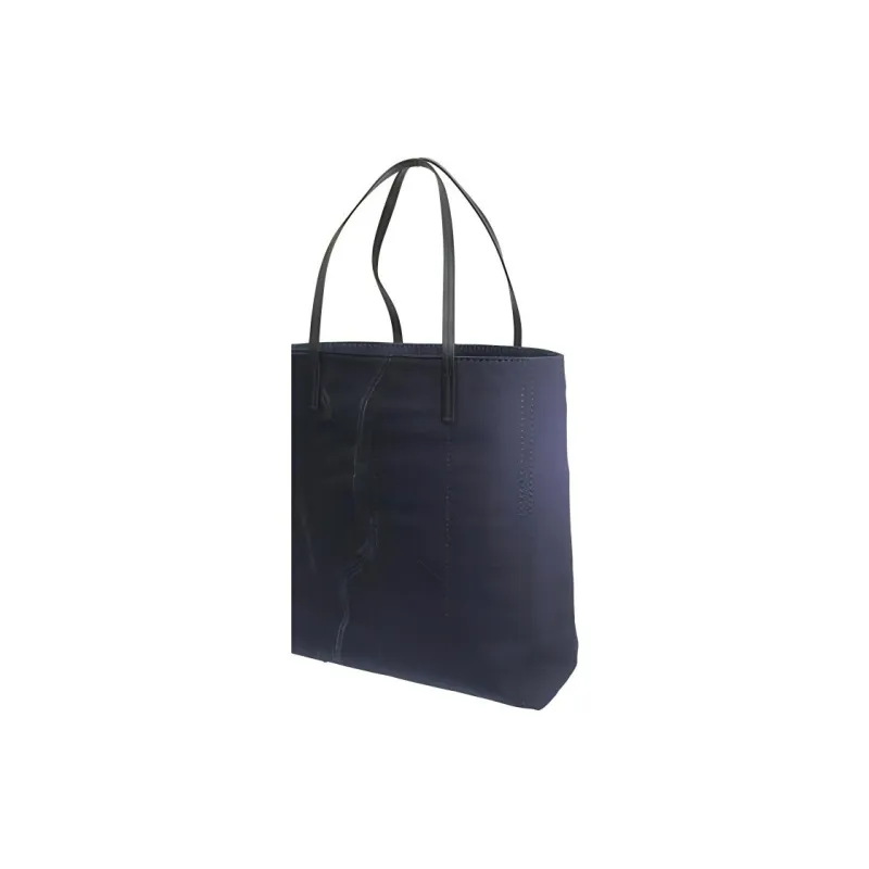PRADA Denim With Leather One Shoulder Handbags Large Size Women's Blue-2
