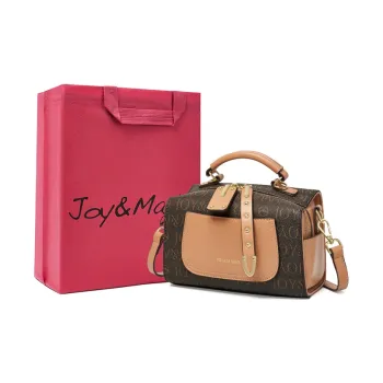 Joy&Mario PVC And Synthetic Leather Boston Bag Crossbody Bag Shoulder Bag Handbag Medium Size Women's