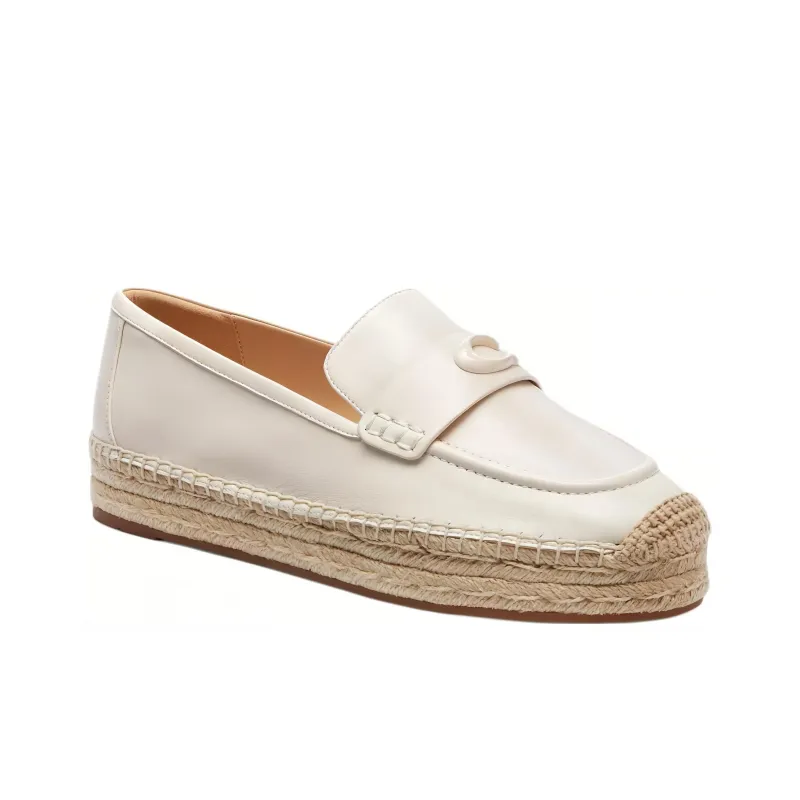 COACH Camila Loafers 3cm Women's White-2