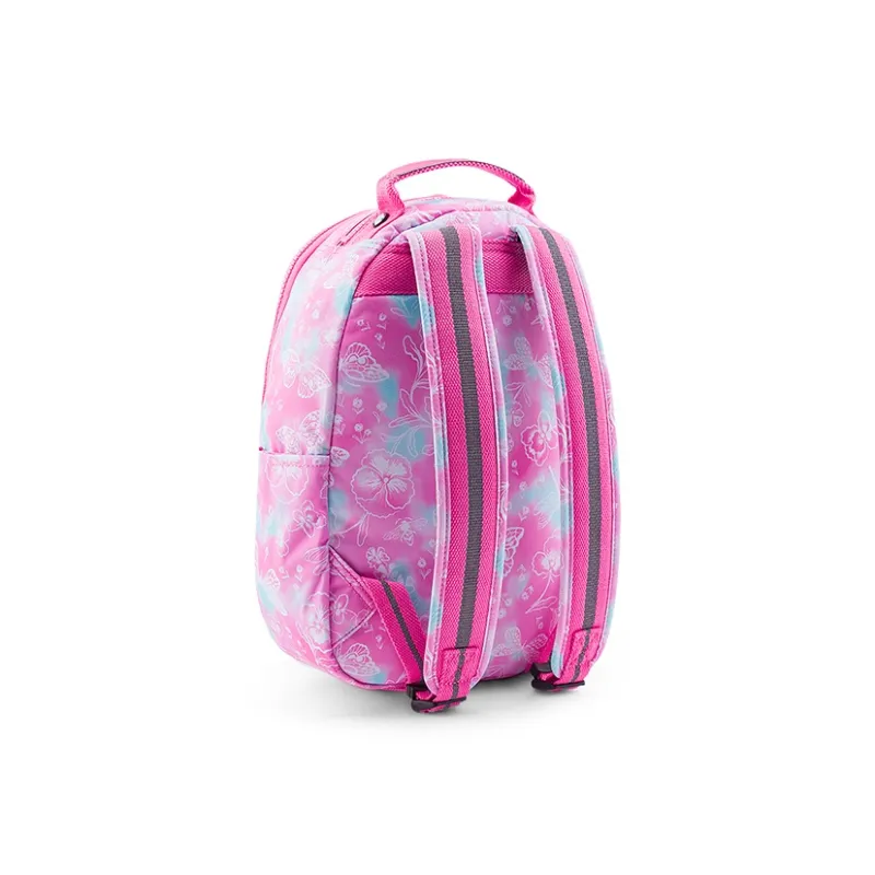 Kipling Polyester Monkey Bag Backpack Medium Size Unisex Dreamy Butterfly Pink Cloud Print-2