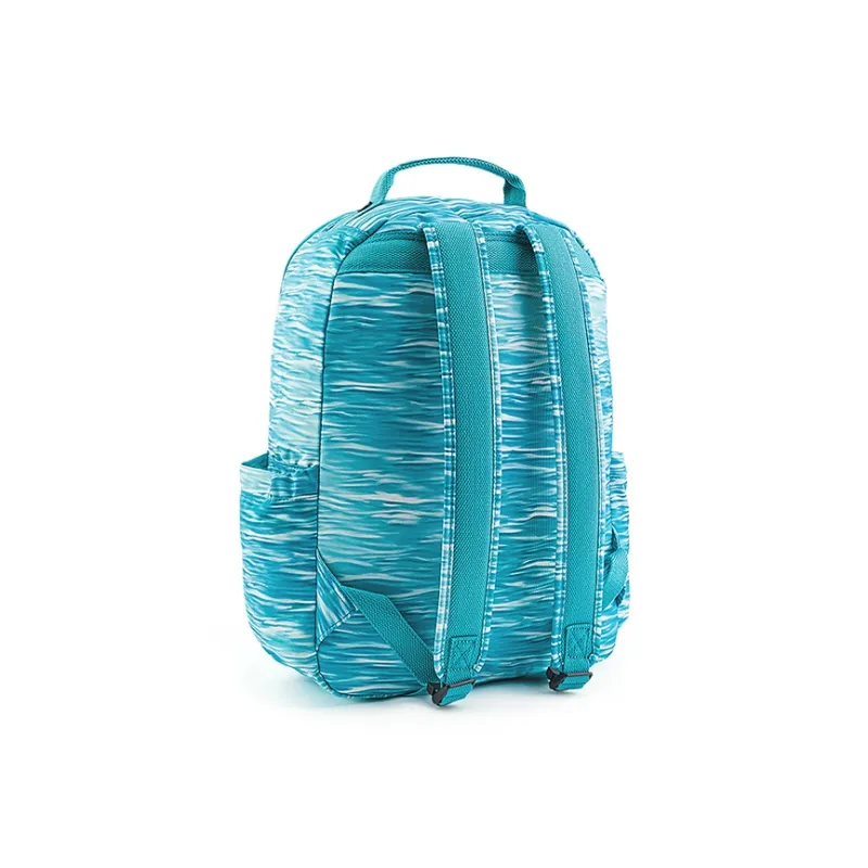 Kipling Polyester Monkey Bag Backpack Unisex Aqua Green Ripple Print-2