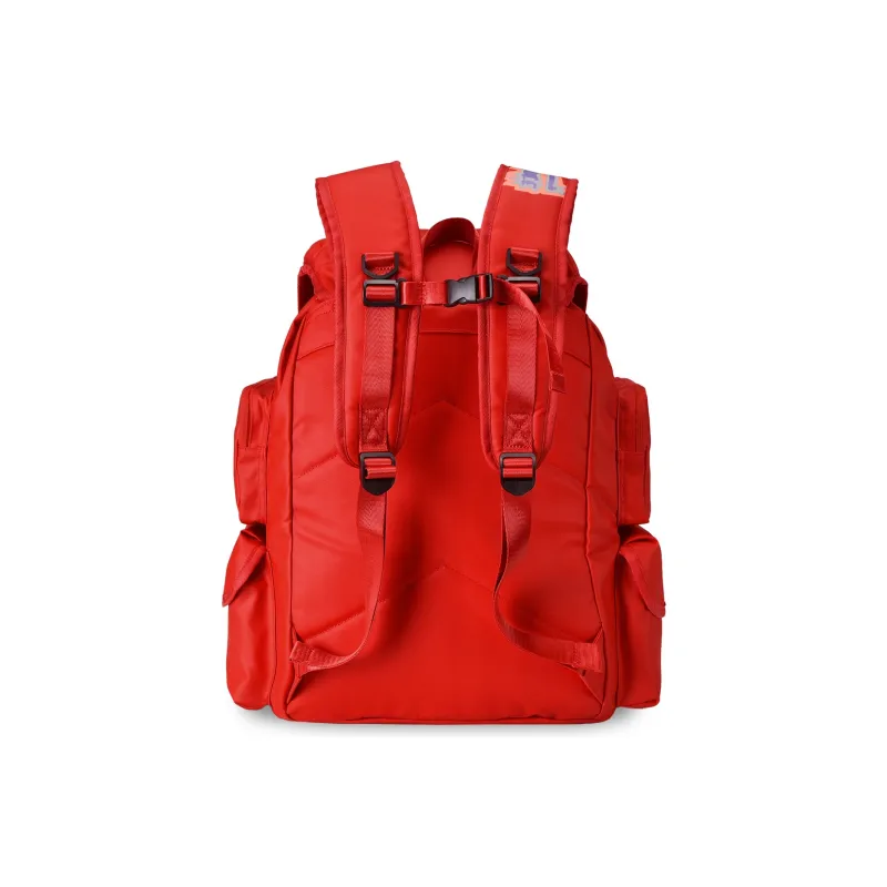 COEXISTENCE Polyester Basketball Backpack Unisex Red-2